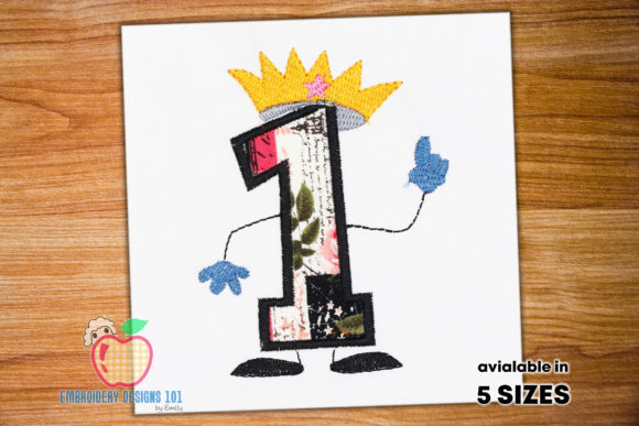 Adorable Birthday Number One Applique