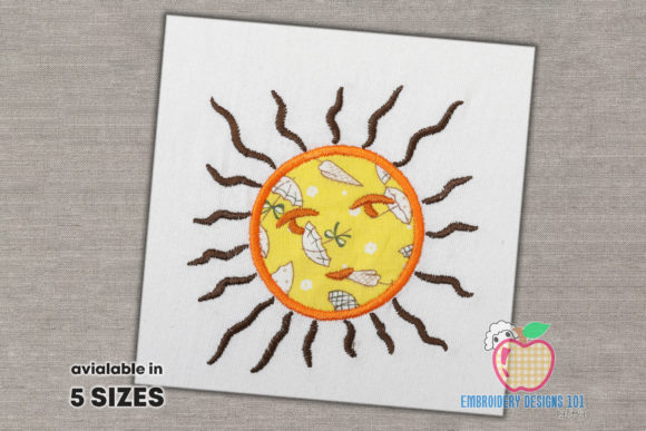 Adorable Funny Cute Sun Applique for Kids