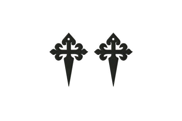 Black Flower Cross: A Versatile Design for Holiday Embroidery