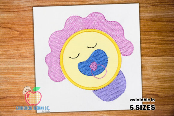Charming A Baby Sucking a Pacifier Design