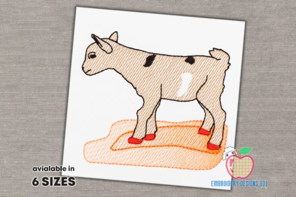 Charming Baby Goat Quick Stitch for Merch