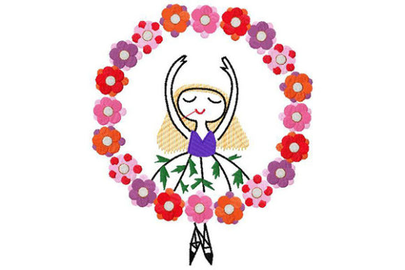 Charming Dancing Ballerina with Floral Crown
