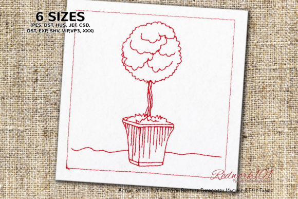 Chinoiserie Topiary Bluework: A Festive Embroidery Gem