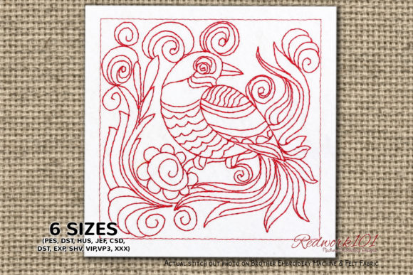 Cute Bird on Floral Branch Embroidery Review