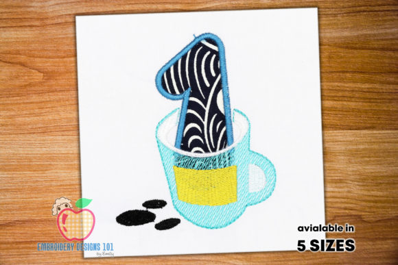 Cute Coffee Mug with Beans Applique