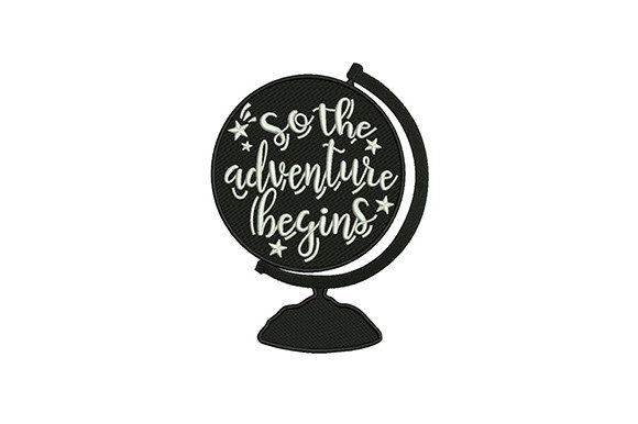 Earth Globe Silhouette: A Versatile Embroidery Design