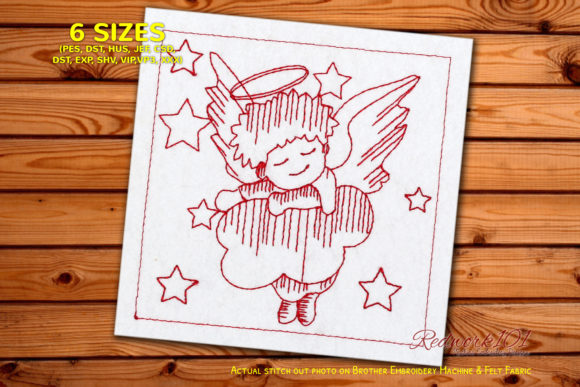 Exploring African Angel Lineart in Embroidery