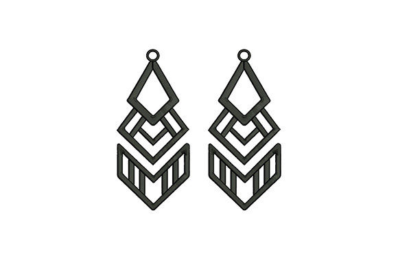 Gray Long Earrings: A Stylish Embroidery Design