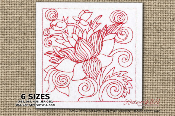 Lotus Redwork: A Charming Floral Addition