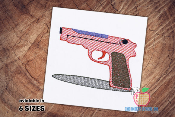 Pistol Sketch: A Bold Addition to Your Sweatshirt Line