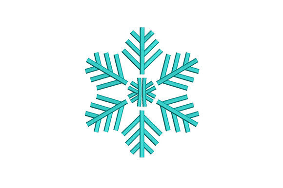 Sea Greene Snowflake Design: A Fresh Embroidery Choice