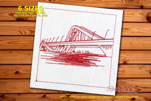 Sheikh Zayed Bridge Lineart: A Modern Embroidery Gem